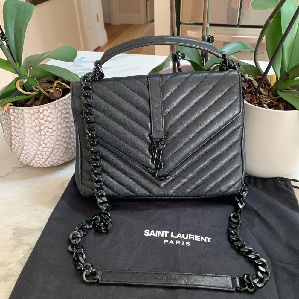YSL Medium College Bag in Black Sold - Picture 1 of 16